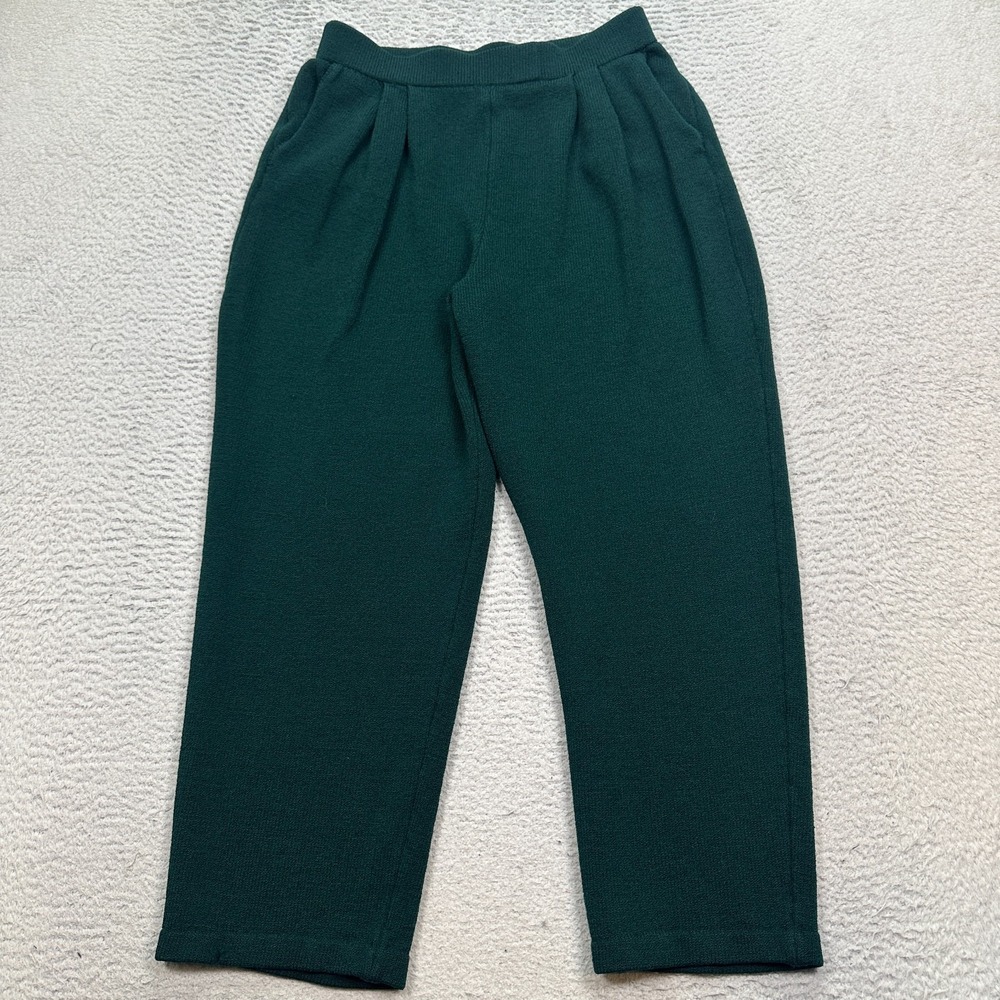 St John Evening Santana‎ Knit Pants Womens 6 (Fits 28X23) Elastic Waist FLAWS